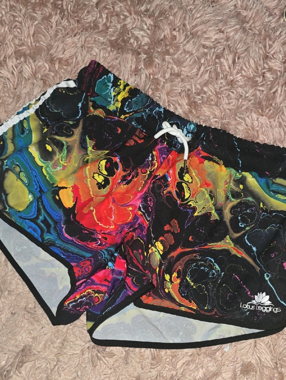 Lotus Leggings Multicolor Marble Athletic Shorts
